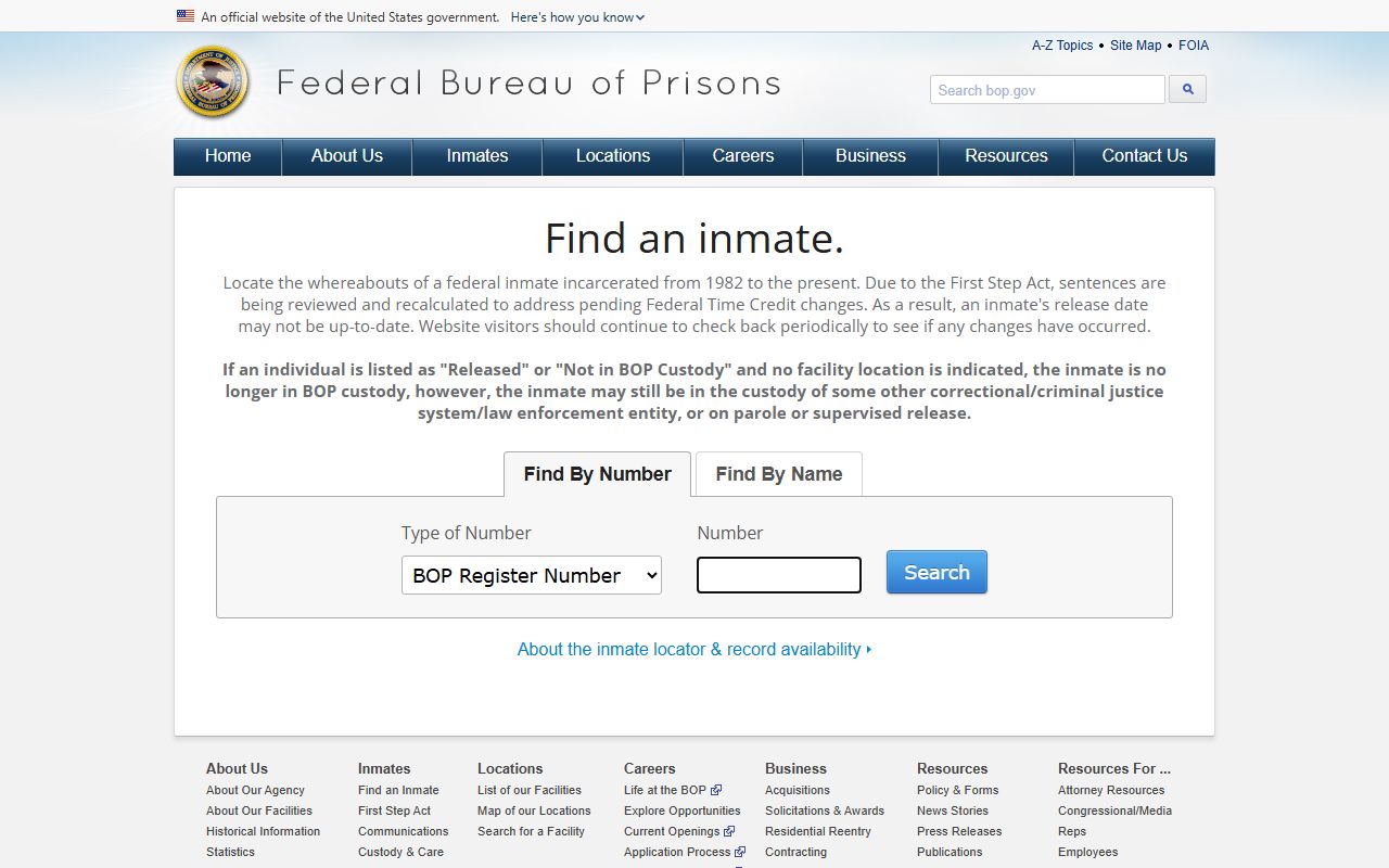 Okfuskee County mugshots federal BOP inmate locator