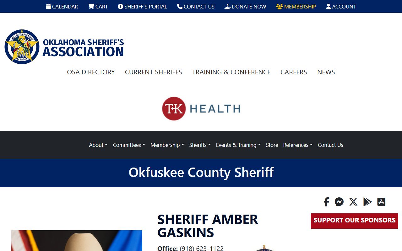 Okfuskee County Jail sheriff directory for inmate custody contact